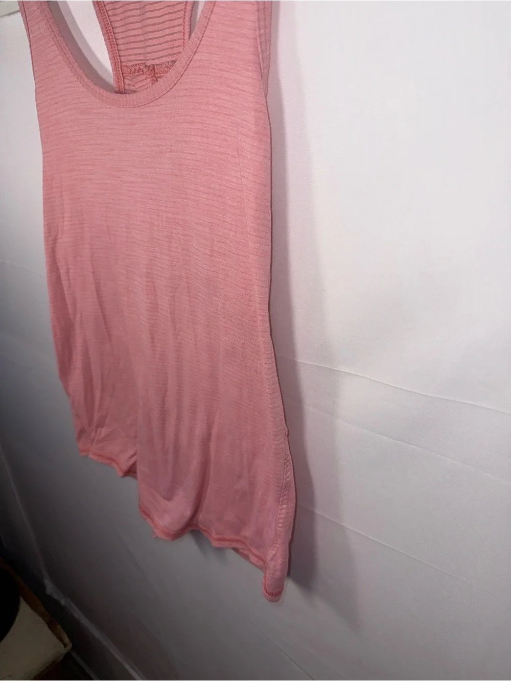 Lululemon Women's Pink Strip Racerback Tank Top Size 6 / Small